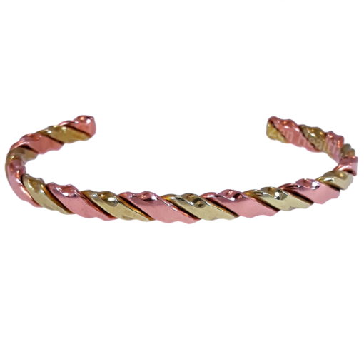 100% Pure Twisted Copper and Brass Bracelet Arthritis Circulation Pain Relief