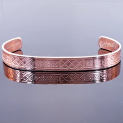 100% Pure Copper Bracelet With King Solomon Knot  Arthritis Circulation Pain Relief