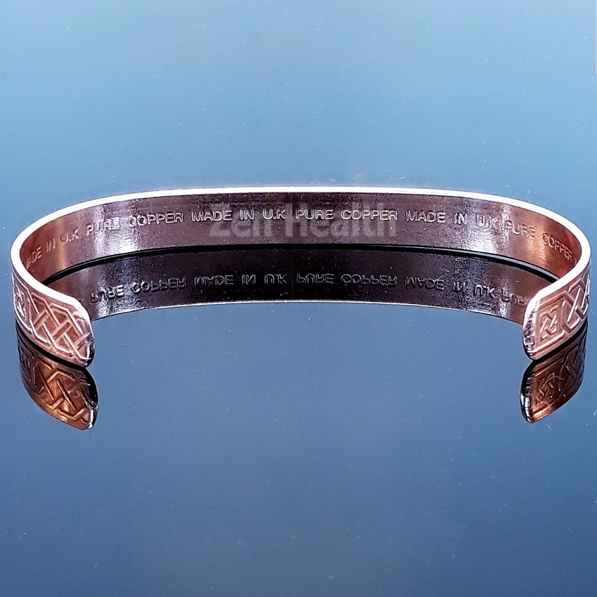 100% Pure Copper Bracelet With King Solomon Knot Arthritis Circulation Pain Relief
