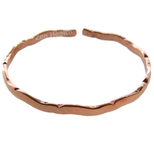 Pure Copper Ladies Wavy Non-Magnetic Bracelet Arthritis Pain Relief