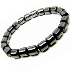 Magnetic Barrell Hematite Beaded Stretch Bracelet Arthritis Pain Relief Therapy