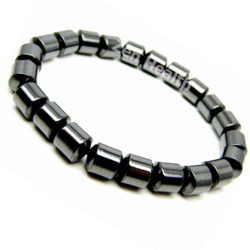 Magnetic Barrell Hematite Beaded Stretch Bracelet Arthritis Pain Relief Therapy