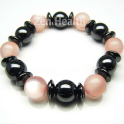 Natural Hematite Magnetic Healing Bracelet With Pink Beads