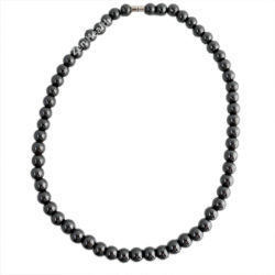 Magnetic Hematite Necklace - 8mm Round Beads