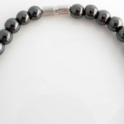Magnetic Hematite Necklace - 6mm Round Beads
