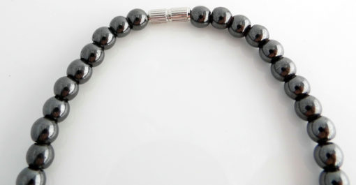 Magnetic Hematite Necklace - 6mm Round Beads