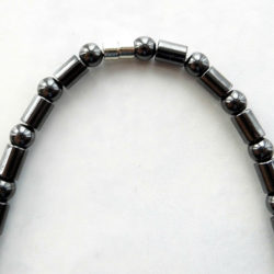 Magnetic Hematite Necklace - Barrel Beaded Design