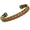 Magnetic Gold and Copper Design Bracelet - Medium Size