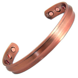 Magnetic Copper Bracelet With Plain Band Design - Medium Size