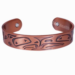 Eagle Design Strong Magnetic Copper Bracelet With Two Magnets