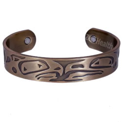 Eagle Antique Gold Design Strong Magnetic Copper Bracelet With Two Magnets
