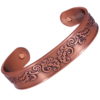 Magnetic Copper Bracelet With Celtic Leaf Design - Medium Size