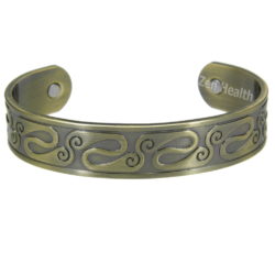 Magnetic Copper and Brass Bracelet - Celtic Swirl Design - Medium Size