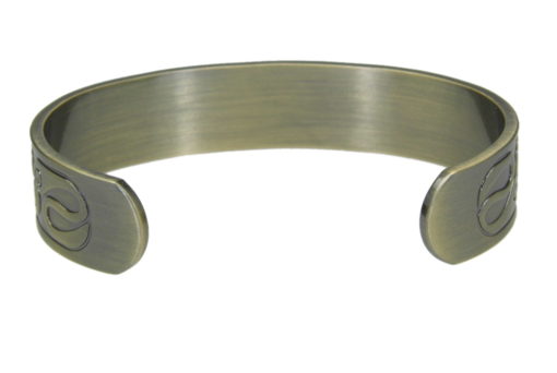 Magnetic Copper and Brass Bracelet - Celtic Swirl Design - Medium Size