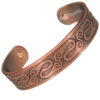 Magnetic Copper Bracelet - Celtic Swirl Design - Medium Size