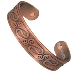 Magnetic Copper Bracelet - Celtic Swirl Design - Medium Size