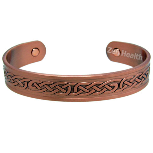 Magnetic Copper Bracelet With Celtic Knot Design - Medium Size
