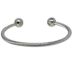 Magnetic Stainless Steel Rope Torque Bracelet -  Medium Size