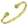 Magnetic Gold Tone Bracelet Twisted Design - Ladies Size