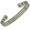 Magnetic Bracelet - Shiny Silver Chrome Design  - XL Size