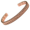 Magnetic Copper Bracelet With Zig-Zag Design - Medium Size