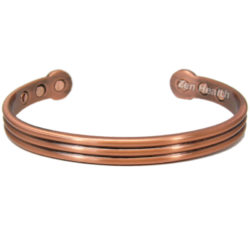 Magnetic Copper Bracelet With Three Bands Design - XL Size