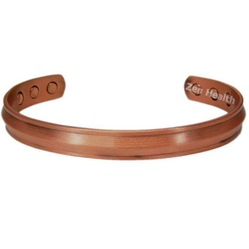Magnetic Copper Bracelet With Plain Band Design - XL Size